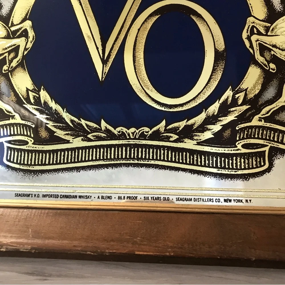 🔻🔻🔻sale Vintage Seagram’s VO Canadian Whiskey bar/ lounge mirror